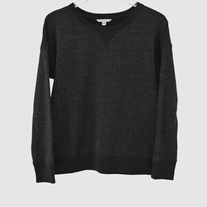 American Eagle Black Shimmer Sweater Womens Size M Cotton Blend Sweatshirt Style